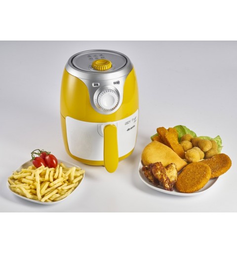 Ariete Airy fryer mini Eins Eine(r) 2 l Eigenständig 1000 W Heißluftfritteuse Silber, Weiß, Gelb