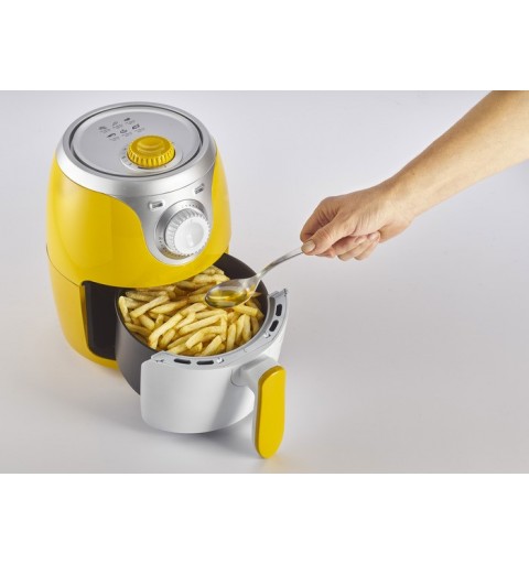 Ariete Airy fryer mini Sencillo 2 L Independiente 1000 W Freidora de aire caliente Plata, Blanco, Amarillo