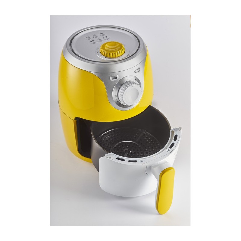 Ariete Airy fryer mini Sencillo 2 L Independiente 1000 W Freidora de aire caliente Plata, Blanco, Amarillo