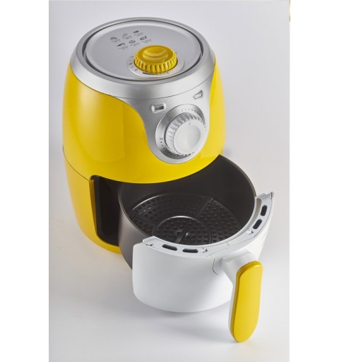 Ariete Airy fryer mini Eins Eine(r) 2 l Eigenständig 1000 W Heißluftfritteuse Silber, Weiß, Gelb