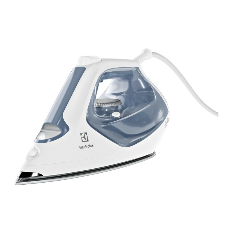 Electrolux E7SI1-4WB Fer à repasser à sec ou à vapeur Semelle Glissium 2300 W Gris, Blanc