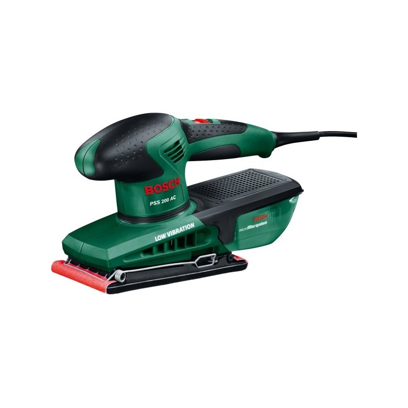 Bosch PSS 200 AC Levigatrice orbitale 24000 OPM Nero, Verde 200 W