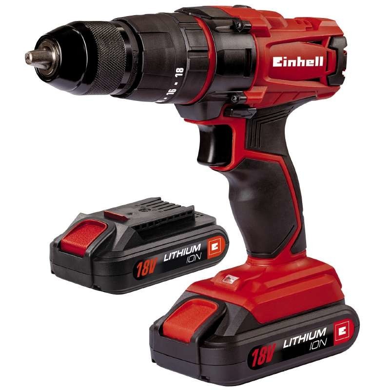 Einhell TC-CD 18-2 Li-i Senza chiave 1,53 kg Nero, Rosso