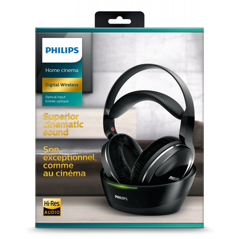 Philips SHD8850 12 cuffia e auricolare Wireless Cuffie A Padiglione MUSICA Nero