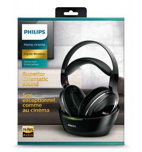 Philips SHD8850 12 cuffia e auricolare Wireless Cuffie A Padiglione MUSICA Nero
