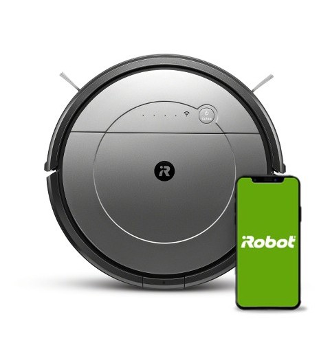 iRobot Roomba Combo robot aspirateur 0,45 L Sac à poussière Noir, Gris