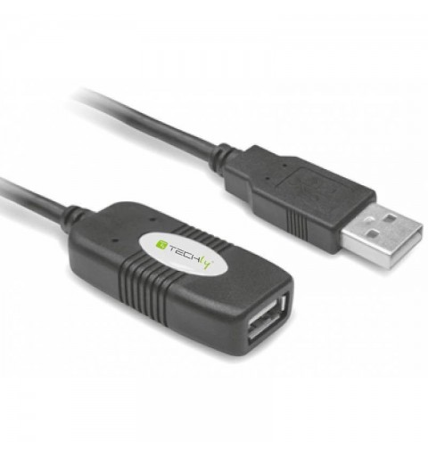 Techly IUSB-REP10TY USB Kabel 10 m USB 2.0 USB A Schwarz