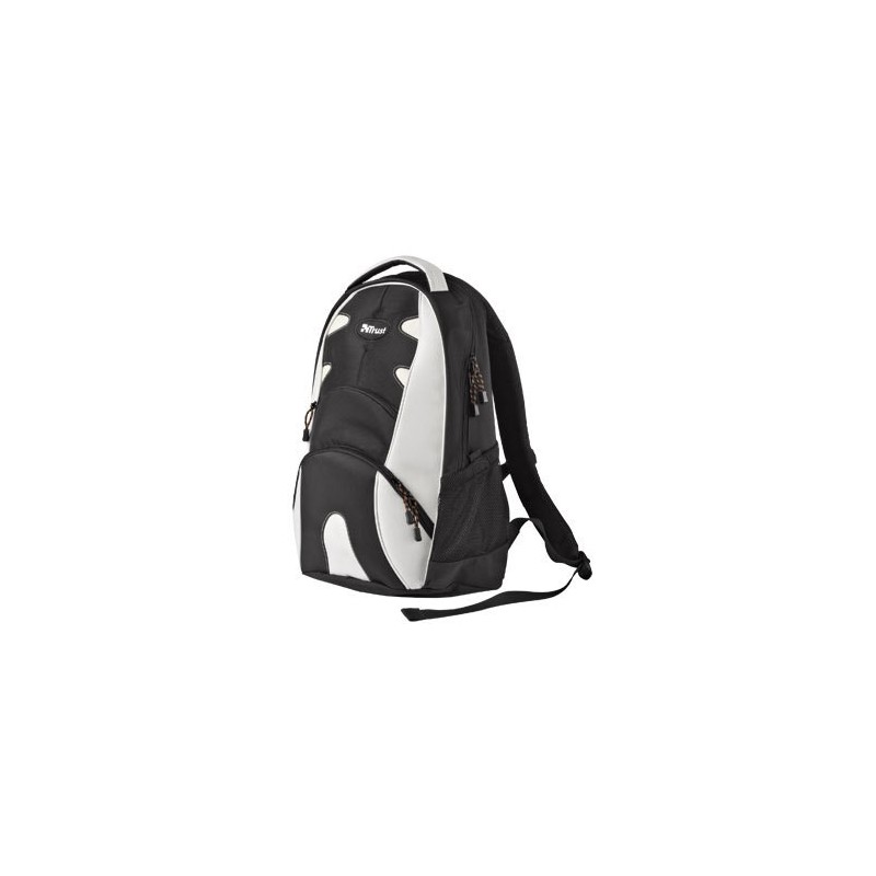 Trust 15.4" Urban Revolution Backpack - Black Grey sacoche d'ordinateurs portables 39,1 cm (15.4") Étui sac à dos