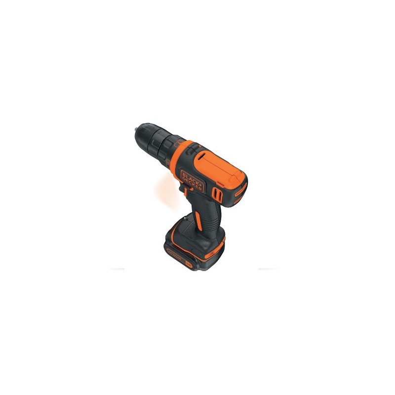 Black & Decker BDCDD12 Sans clé Noir, Orange