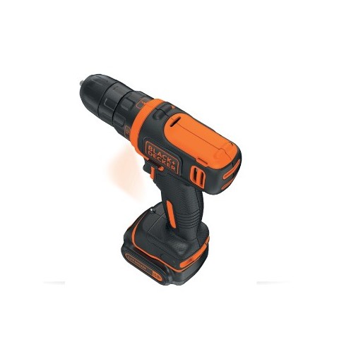 Black & Decker BDCDD12 Sin llave Negro, Naranja