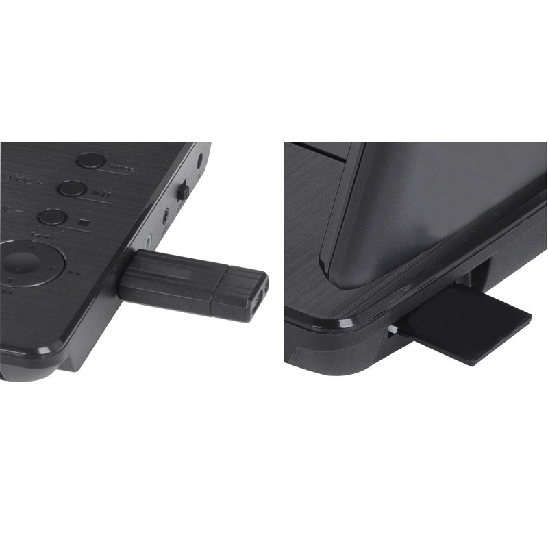 Trevi PDX 1409 Reproductor de DVD portátil Convertible 22,9 cm (9") 800 x 480 Pixeles Negro