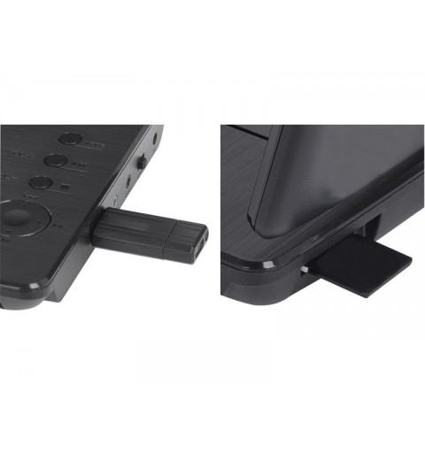 Trevi PDX 1409 Reproductor de DVD portátil Convertible 22,9 cm (9") 800 x 480 Pixeles Negro