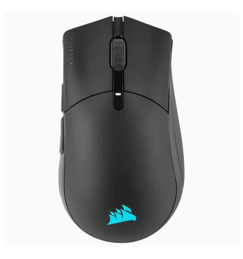 Corsair SABRE RGB PRO WIRELESS CHAMPION mouse Mano destra RF Wireless+Bluetooth+USB Type-A Ottico 26000 DPI