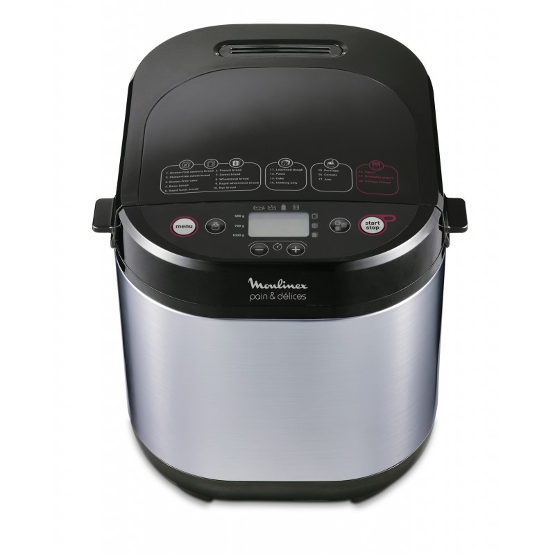 Moulinex OW240E30 machine à pain 650 W Noir, Acier inoxydable