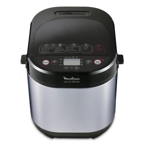 Moulinex OW240E30 bread maker 650 W Black, Stainless steel