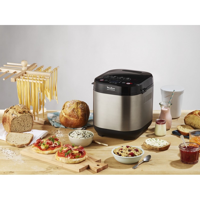 Moulinex OW240E30 bread maker 650 W Black, Stainless steel