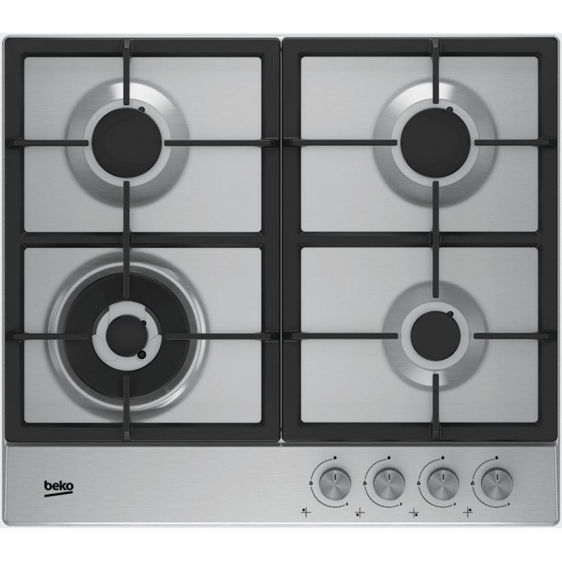 Beko HIAW 64225 SX Edelstahl Integriert Gaskochfeld 4 Zone(n)