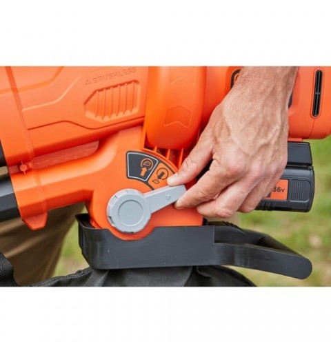 Black & Decker BCBLV3625L1 soffiatore di foglie cordless 270 km h Nero, Arancione 36 V Ioni di Litio