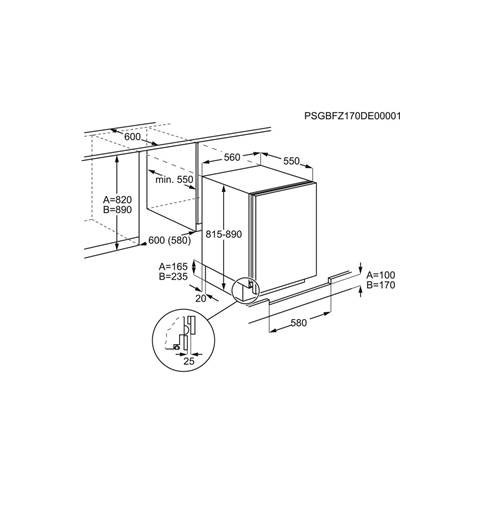 Electrolux LXB2AF82S fridge Built-in 127 L F