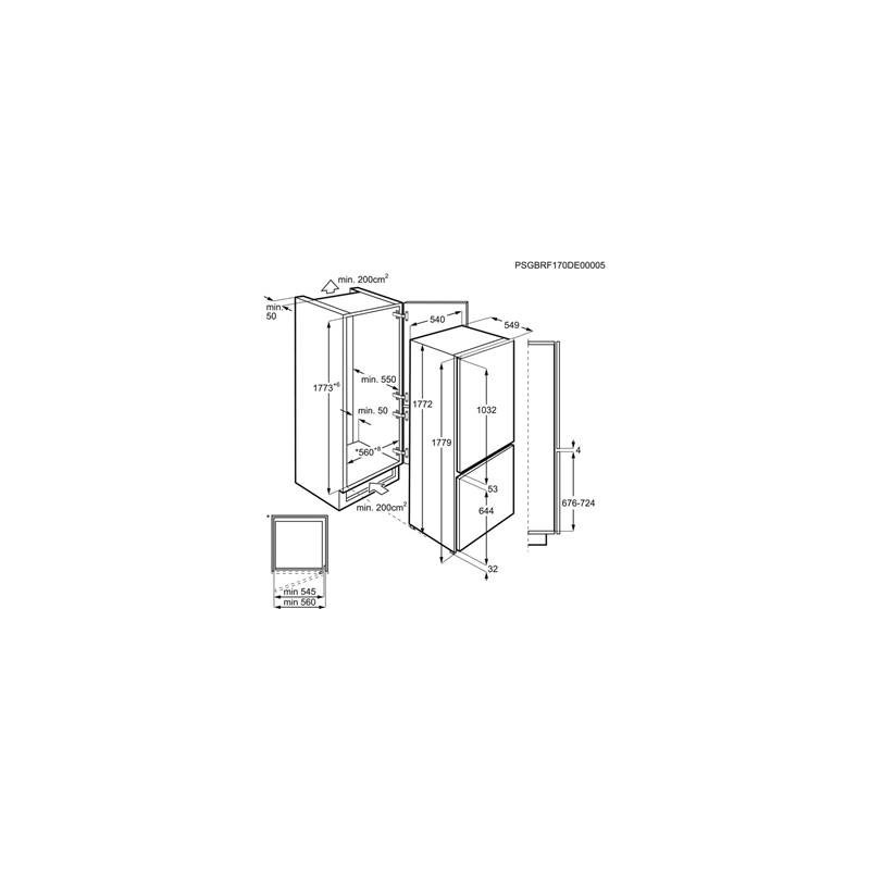 Electrolux LNT2LF18S fridge-freezer Built-in 267 L F