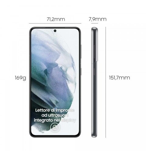 Samsung Galaxy S21 5G SM-G991B 15,8 cm (6.2") Double SIM Android 11 USB Type-C 8 Go 256 Go 4000 mAh Gris