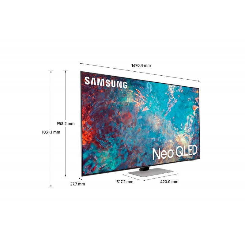 Samsung TV Neo QLED 4K 75” QE75QN85A Smart TV Wi-Fi Eclipse Silver 2021