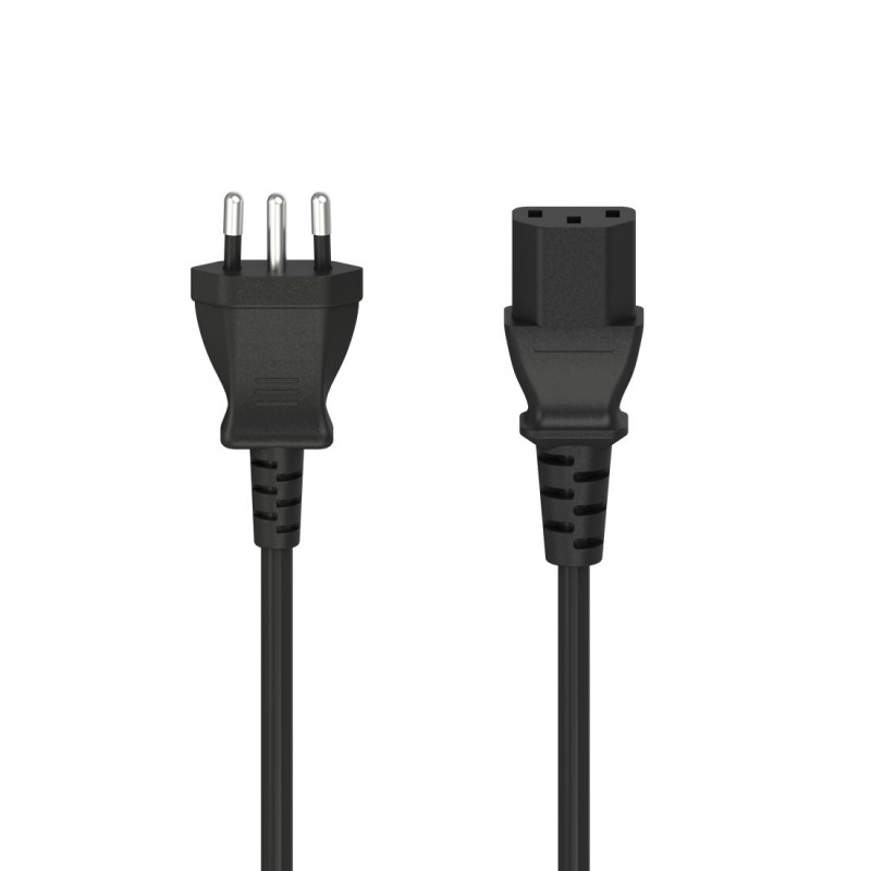 Hama 00200746 câble électrique Noir 1,5 m Prise d'alimentation type L Coupleur C14
