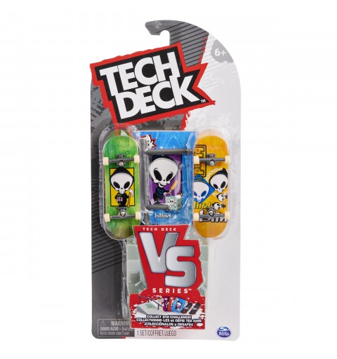 Tech Deck , Skateboards Versus Series, Confezione da 2 mini skate assortiti e un ostacolo, per bambini dai 6 anni in su