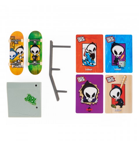 Tech Deck , Skateboards Versus Series, Confezione da 2 mini skate assortiti e un ostacolo, per bambini dai 6 anni in su