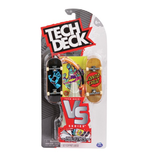 Tech Deck , Skateboards Versus Series, Confezione da 2 mini skate assortiti e un ostacolo, per bambini dai 6 anni in su
