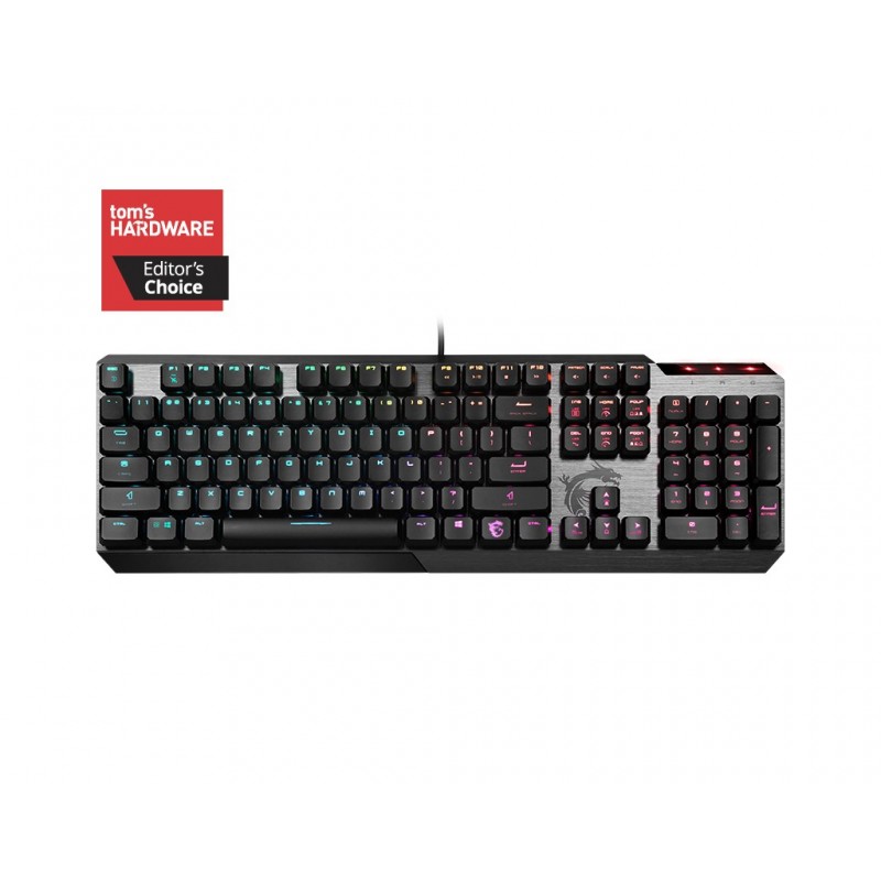 MSI Vigor GK50 teclado USB QWERTY Italiano Negro, Metálico