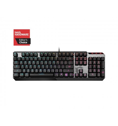 MSI Vigor GK50 teclado USB QWERTY Italiano Negro, Metálico