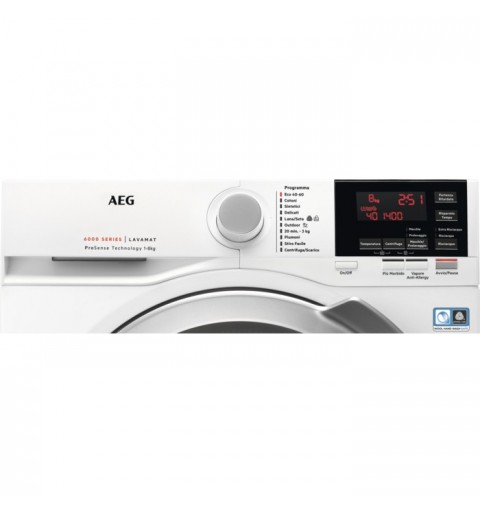 AEG L6FEG845 machine à laver Charge avant 8 kg 1400 tr min B Blanc