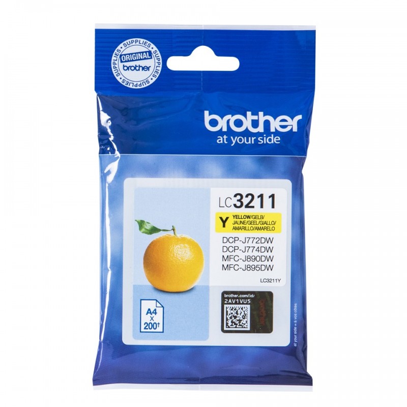 Brother LC-3211Y cartucho de tinta Original Rendimiento estándar Amarillo