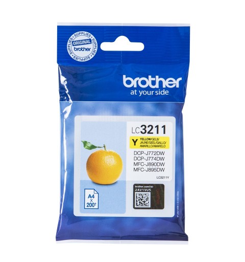 Brother LC-3211Y cartucho de tinta Original Rendimiento estándar Amarillo