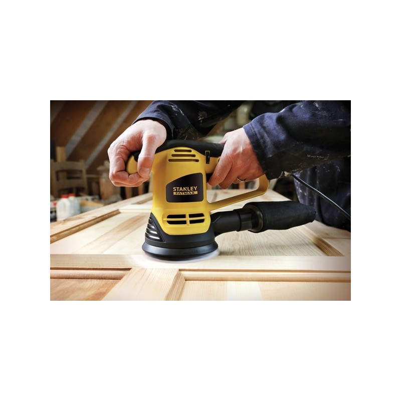 Stanley FME440K Ponceuse à disque 12000 tr min Noir, Jaune 480 W