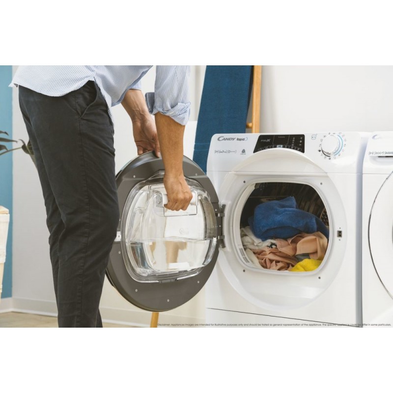 Candy RapidÓ ROE H9A2TCEX-S sèche-linge Autoportante Charge avant 9 kg A++ Blanc