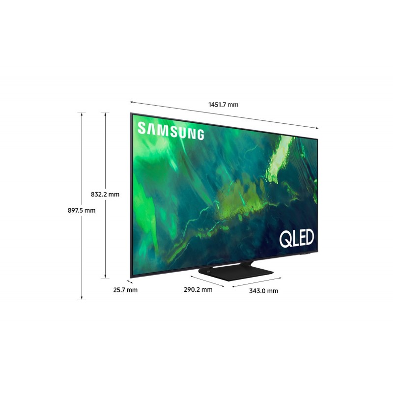 Samsung TV QLED 4K 65” QE65Q70A Smart TV Wi-Fi Titan Gray 2021