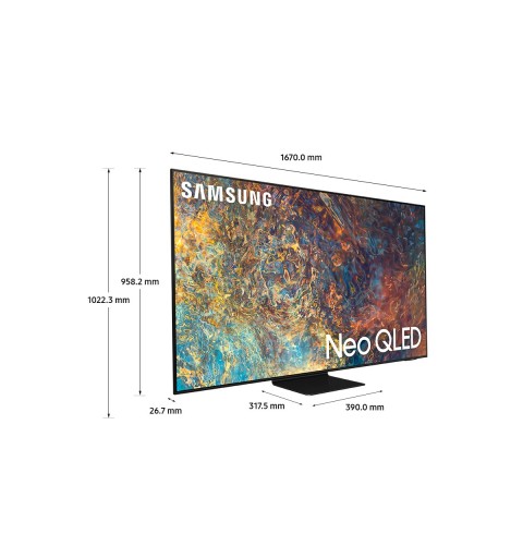 Samsung QE75QN90A 190,5 cm (75 Zoll) 4K Ultra HD Smart-TV WLAN Schwarz