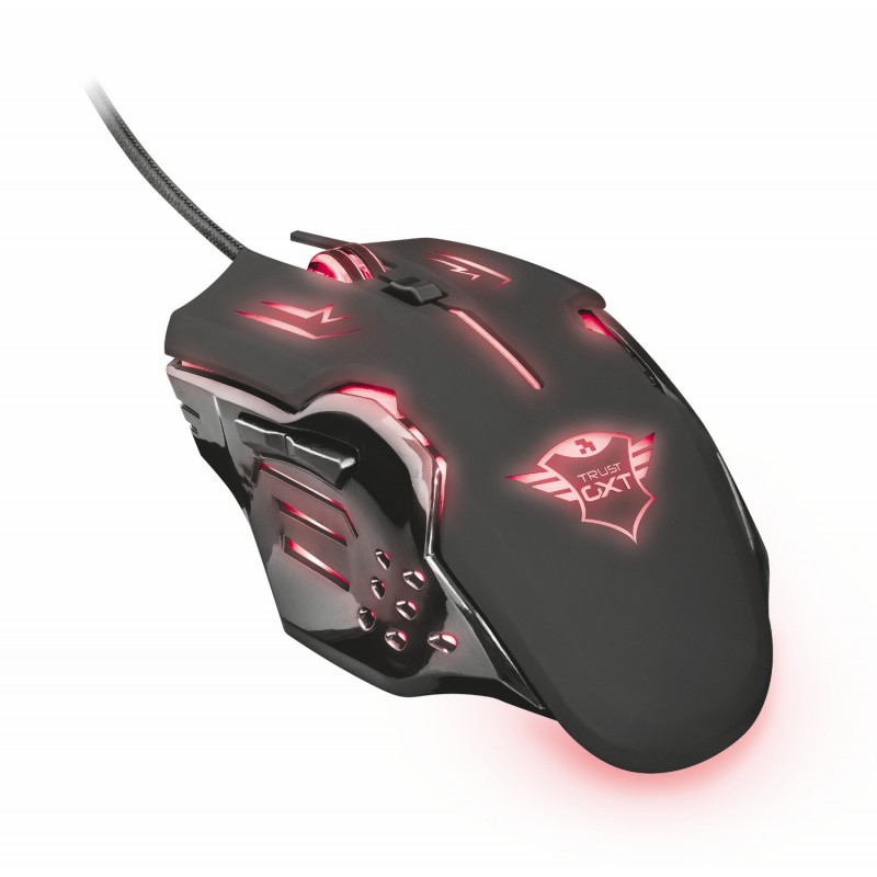 Trust GXT 108 Rava ratón mano derecha USB tipo A Óptico 2000 DPI