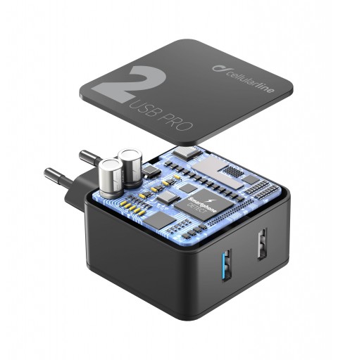 Cellularline Multipower 2 PRO - iPhone, Samsung, Huawei and other Smartphones and Tablets Caricabatterie da rete veloce 2