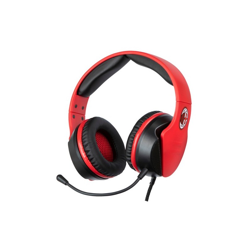 Qubick AC Milan Headset Wired Head-band Gaming Red