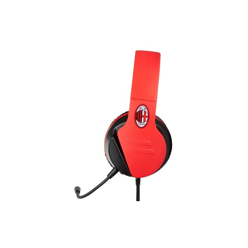Qubick AC Milan Casque Avec fil Arceau Jouer Rouge