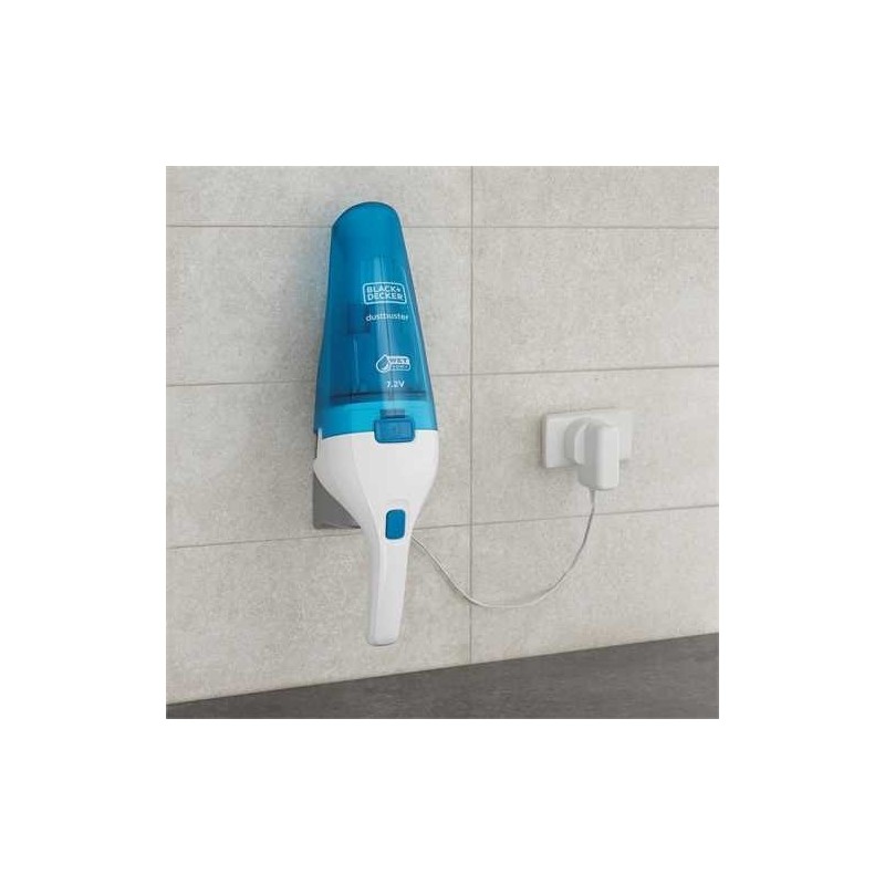 Black & Decker WDC115WA aspirapolvere senza filo Blu, Bianco Senza sacchetto