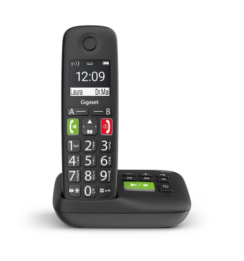 Gigaset E290A BLACK Telefono analogico DECT Identificatore di chiamata Nero