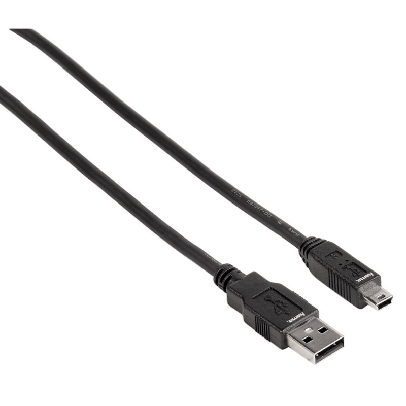 Hama 39074201 USB cable 1.8 m USB 2.0 Mini-USB B USB A Black