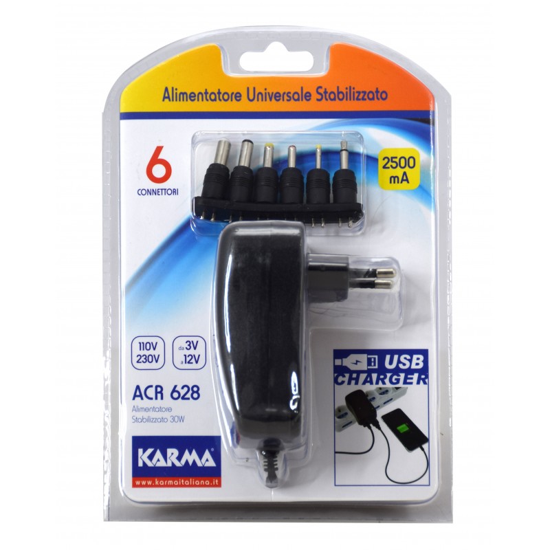 Karma Italiana ACR 628 adattatore e invertitore Interno 30 W Nero