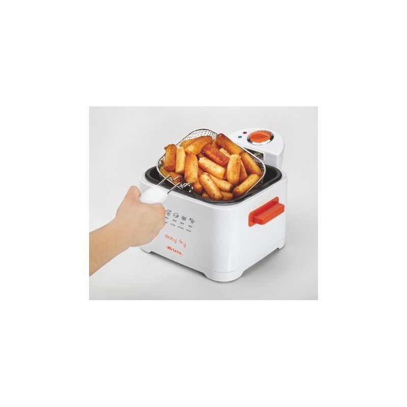 Ariete 4611 Single Stand-alone 2000 W Deep fryer Orange, White