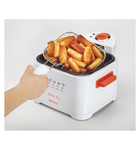 Ariete 4611 Eins Eine(r) Eigenständig 2000 W Fritteuse Orange, Weiß