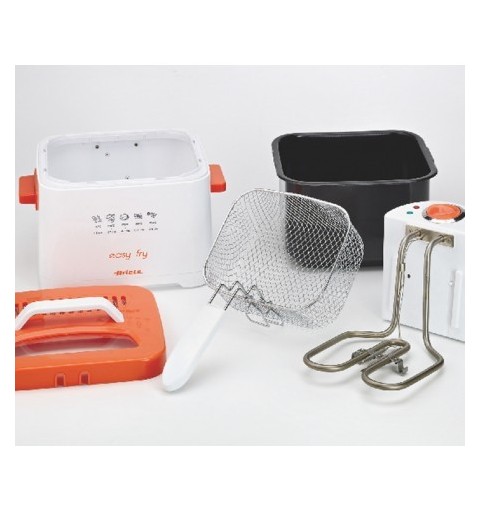 Ariete 4611 Eins Eine(r) Eigenständig 2000 W Fritteuse Orange, Weiß